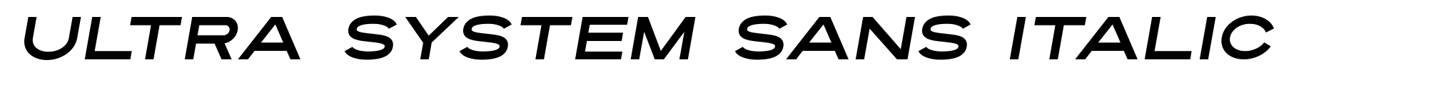 Ultra System Sans Italic image